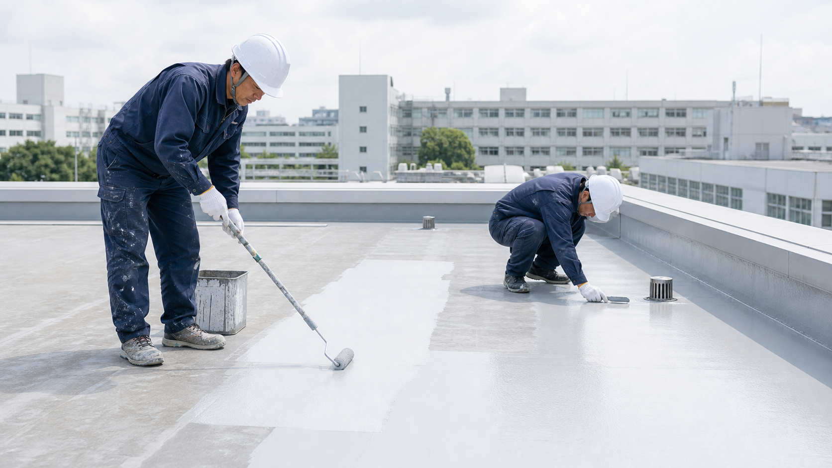 屋上・防水工事の施工イメージ